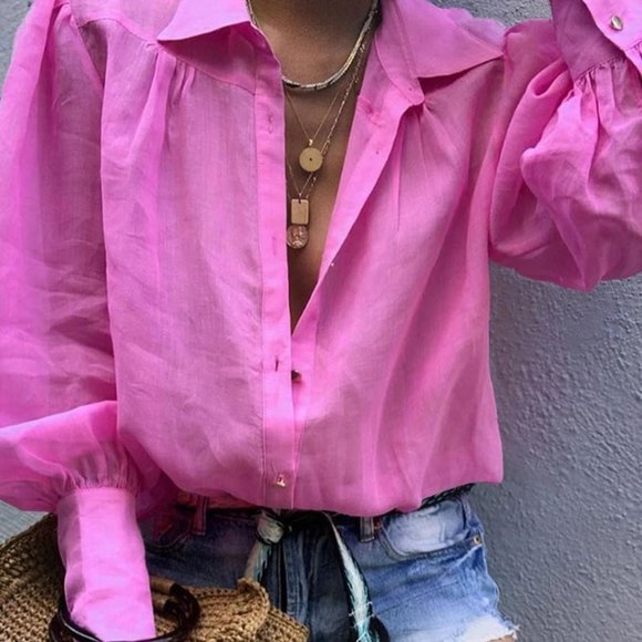 Pretty In Pink Blouse - Picture 3 of 3